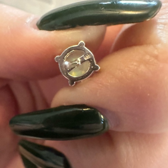 Sterling Silver Teardrop Opal Pendant with amethyst accents stones .  NWOT - Picture 3 of 14